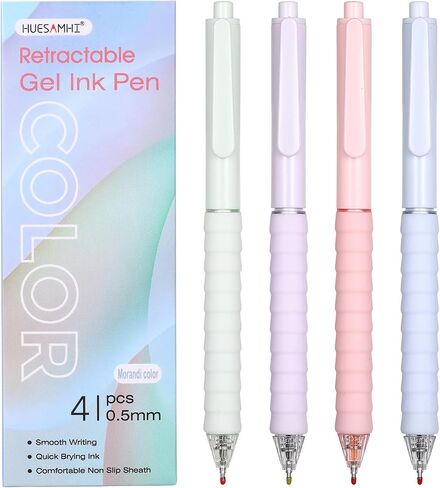 أقلام الهلام ، 4pcs 0.5mm جافة الجافة القابلة للسحب الحبر الهلام النقطة الدقيقة للكتابة ، هدية المكتب المكتبي المكتبي المثالي هدية in Kuwait