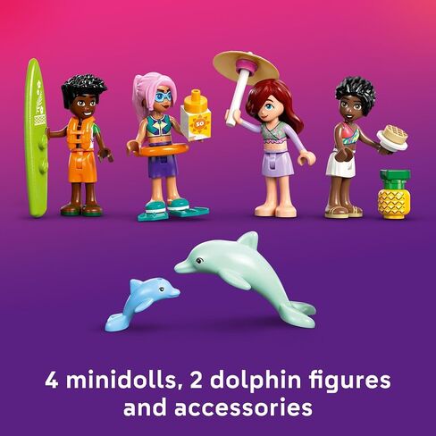 LEGO Friends Travel Boat Adventure Pretend Play Building Toy - Toy Boat Playset with Playful Dolphin Figurines and 4 Minidolls - Birthday Gift Idea for Girls and Boys, Ages 8 and Up - 42664 in Saudi Arabia