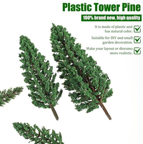 16 PCS Model Model Trees ، 1.4-6.3 inch Miniature Trees Miniature Diorama يزداد شجرة المناظر الطبيعية الأشجار المزيفة للحرف اليدوية DIY ، البناء المناظر الطبيعية للمناظر الطبيعية (الأخضر الطبيعي) in Kuwait