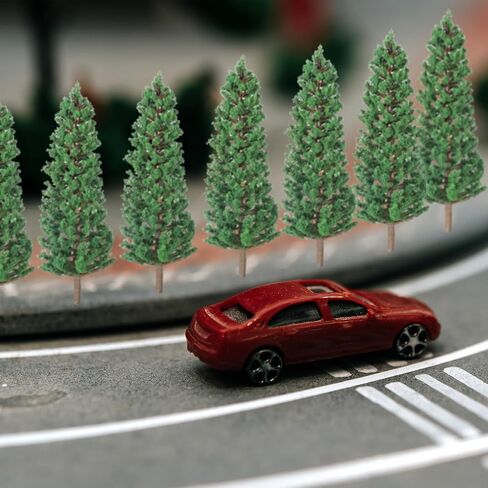 16 PCS Model Model Trees ، 1.4-6.3 inch Miniature Trees Miniature Diorama يزداد شجرة المناظر الطبيعية الأشجار المزيفة للحرف اليدوية DIY ، البناء المناظر الطبيعية للمناظر الطبيعية (الأخضر الطبيعي) in Kuwait