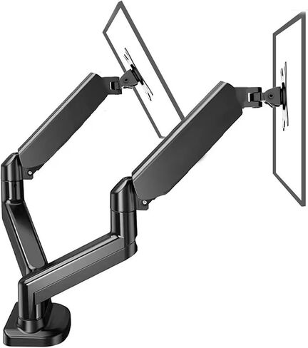 Single/Dual Monitor Stand, Accommodates Screens up to 32 inches, Supports up to 22 pounds per arm, Adjustable Dual Monitor Stand(Black Dual) in Saudi Arabia