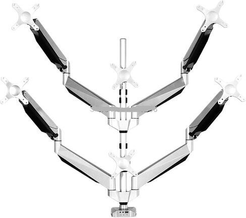 D7S Aluminum Full Motion Six Arm LCD LED TV Stand 10"-24" Monitor Stand Mount Gas Spring Arm Stand with USB and Audio Ports in Saudi Arabia