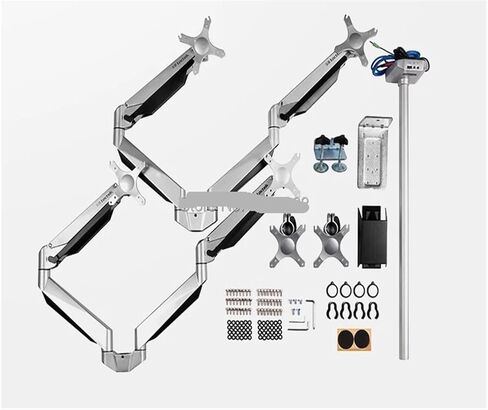 D7S Aluminum Full Motion Six Arm LCD LED TV Stand 10"-24" Monitor Stand Mount Gas Spring Arm Stand with USB and Audio Ports in Saudi Arabia