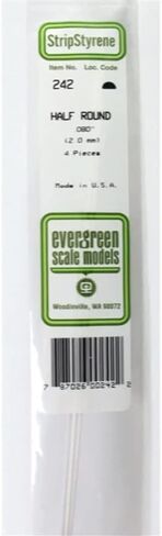 Evergreen Scale Models Half Round .080 4 EVG242 Plastic Building Supplies in Saudi Arabia