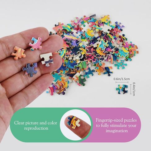 MISITU Small Jigsaw Puzzles for Adults Challenging Puzzle Small Puzzles Mini Jigsaw Puzzles 150 Pieces Micro Tiny Puzzle Art Puzzles Travel Puzzle Astronauts 6 x 4 Inches, 4 Packs in Saudi Arabia