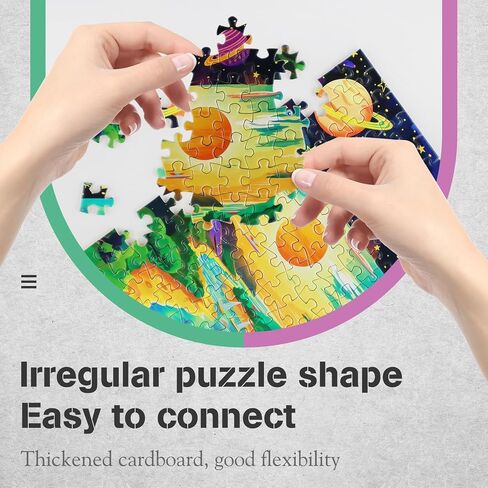 MISITU Small Jigsaw Puzzles for Adults Challenging Puzzle Small Puzzles Mini Jigsaw Puzzles 150 Pieces Micro Tiny Puzzle Art Puzzles Travel Puzzle Astronauts 6 x 4 Inches, 4 Packs in Saudi Arabia