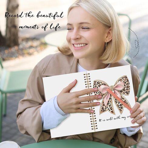 Coquette Leopard Print Bow Christian Spiral Notebook, It Is Well with My Soul Bible Journal for Women, Coquette Girly Office Supplies, Trendy Preppy Girly Aesthetic Notebooks, 5.5x8.3 in Kuwait