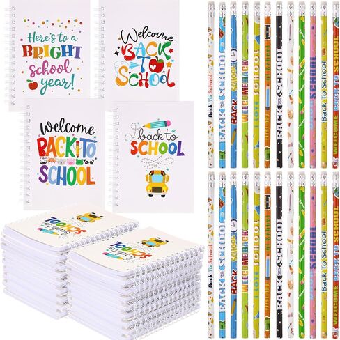 48 PCS مرة أخرى إلى هدايا المدرسة لعملية عيد الميلاد في اليوم الأول من دفاتر المدارس الطالب ، قم بتعيين أقلام الرصاص مع جوائز الفصول الدراسية للدرس in Saudi Arabia