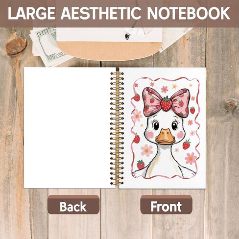 KAOWT Halloween Pink Ghost Notebook Journal, Coquette Pink Bow Cute Ghost Notebooks for Note Taking, Preppy Halloween Journal, Girly Hardcover Spiral Notebook 5.5x8.3in in Kuwait