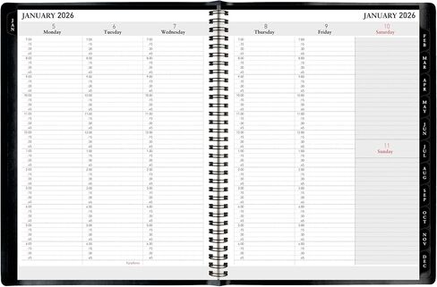 Office Depot Brand Weekly Monthly Planner, 8" x 11", Black, January 2026 to December 2026, OD71080026 in Saudi Arabia