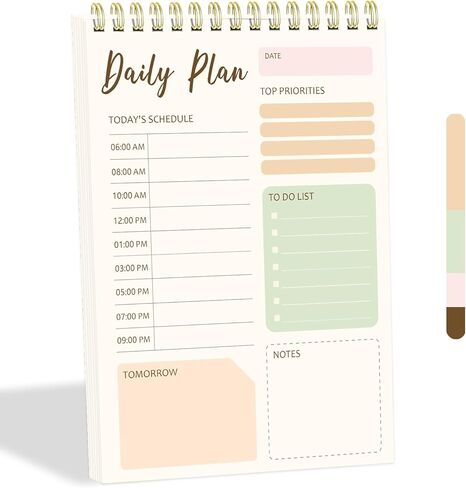 يوميًا ، قم بتنفيذ قائمة Notebook 60 - مخطط إنتاجية غير مؤرخ محمول لتحديد الأهداف ، مخطط ديلي للمكتب ، وملحقات مكتب العمل للنساء - الأخضر ، 5.1 × 7 بوصة in Kuwait