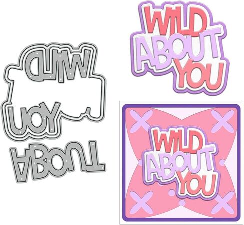 يموت Wild About You Die Cuts لتصنيع بطاقات قطع المعادن لمجموعات DIY مصنوعة يدويًا لمهرجانات الورق المصنوع من الورق المصنوع من الألبوم الزفاف in Kuwait