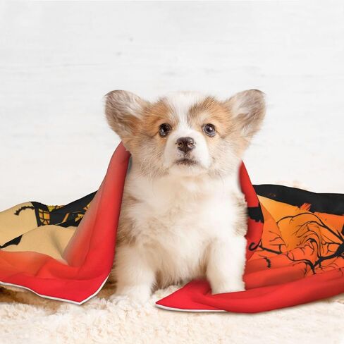 Plush Pet Blanket Maple Leaf Fall 3D Paw Print Design Soft Fluffy Blankets Throw for Dog Puppy Cat Kitten Pets Gifts Large in Kuwait