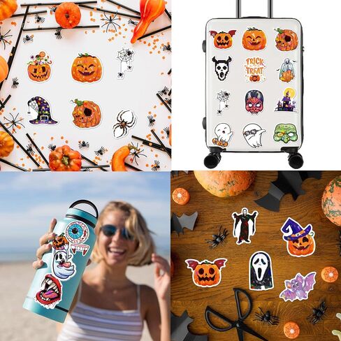 أقلام الرصاص Happy Halloween For Kids Party Suppories - 48pcs أقلام الرصاص+50pcs ملصق اليقطين معالج القرطسي قرع القرط الهالوين. in Kuwait