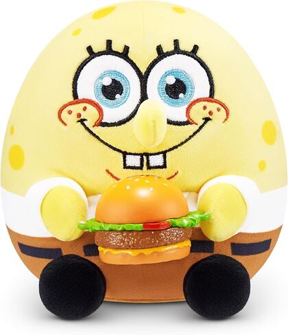 Snackles Licensed Character Spongebob Squarepants 5-inch Plush by ZURU Plush with Snack Accessory in Saudi Arabia