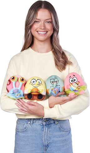 Snackles Licensed Character Spongebob Squarepants 5-inch Plush by ZURU Plush with Snack Accessory in Saudi Arabia