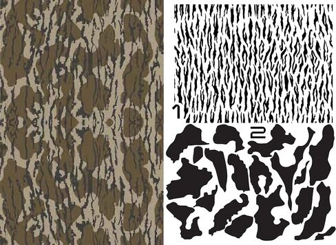 Black Sheep Cerakote Stencil Packs - Bottomland Camouflage - High Bake Vinyl, Oven Cure, Rifle Sized, Firearm Stencils, D.I.Y. Cerakote, Duracoat, Gunkote, Airbrush, Spray Paint in Saudi Arabia