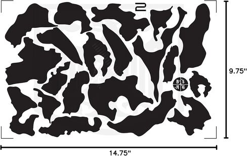 Black Sheep Cerakote Stencil Packs - Bottomland Camouflage - High Bake Vinyl, Oven Cure, Rifle Sized, Firearm Stencils, D.I.Y. Cerakote, Duracoat, Gunkote, Airbrush, Spray Paint in Saudi Arabia
