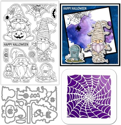 Globleland الهالوين Comic Cat Die Cuts Clear Stamps Painting Stencils for Card Making Cartoon Cat Silicone Stamps Animal Metal Cutt in Saudi Arabia