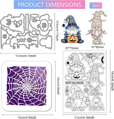 Globleland الهالوين Comic Cat Die Cuts Clear Stamps Painting Stencils for Card Making Cartoon Cat Silicone Stamps Animal Metal Cutt in Saudi Arabia