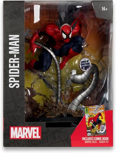 McFarlane Toys- Marvel Spider-Man 1: 6th Scale Trojectible مع Scene & Comic (Marvel Tales #223) in Saudi Arabia