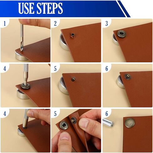 24 مجموعة من اللقطات الجلدية ومجموعة الأزرار السحابات 15 ملم معدات المعادن مع أدوات التثبيت 4 مساءً أدوات التثبيت البديلة لقطات السترة الجلدية لقرعة الجينز الجينز وأكثر من ذلك (البرونز) in Kuwait