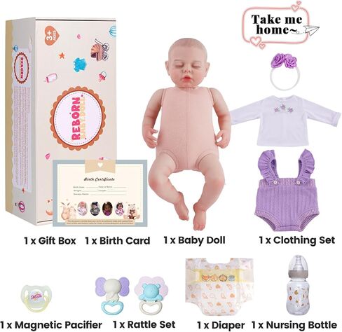 BABESIDE Lifelike Reborn Baby Dolls Girl - 20 Inch Soft Body Realistic-Newborn Handmade Real Life Baby Dolls with Complete Accessories Perfect for Cuddling, Playtime, and Gift Giving in Saudi Arabia