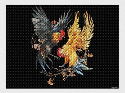 الديكون الديك الدجاج مضحك DIY Diamond Painting Kits Art Kit Full Drill Wall Art Decor in Saudi Arabia