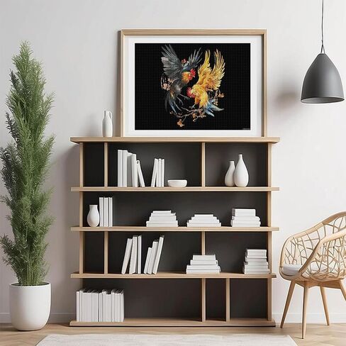 الديكون الديك الدجاج مضحك DIY Diamond Painting Kits Art Kit Full Drill Wall Art Decor in Saudi Arabia