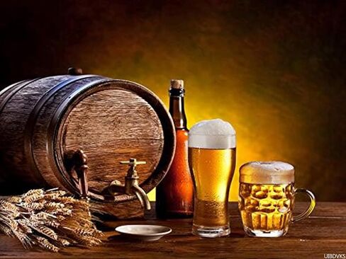 Beer Barrel Glasses Wooden Table Dark Brown Glass Pub Ale Tap Bar DIY 5D Diamond Painting Kit Adult Full Drill Rhinestone Cross Stitch Art Crafts for Home Decoration 12x16inch in Saudi Arabia