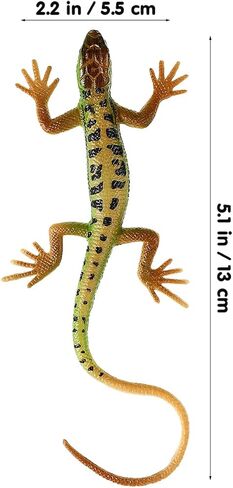 NUOBESTY 1Pc Realistic Plastic Lizard Toy – Fake Reptile Animal Model Figurine for Kids, Pranks, Trick Toys, Halloween, Jungle Party Decorations, Green in Saudi Arabia