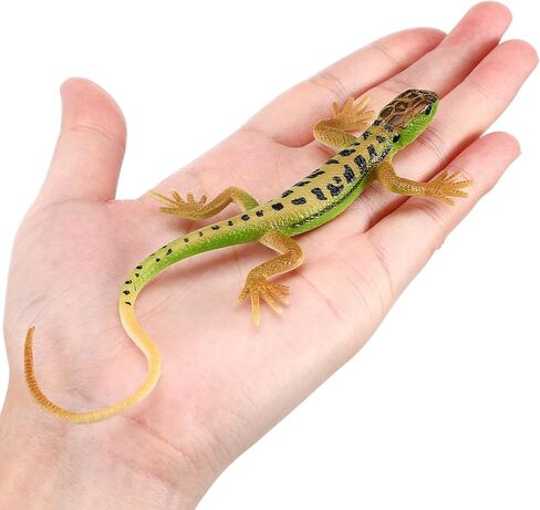 NUOBESTY 1Pc Realistic Plastic Lizard Toy – Fake Reptile Animal Model Figurine for Kids, Pranks, Trick Toys, Halloween, Jungle Party Decorations, Green in Saudi Arabia