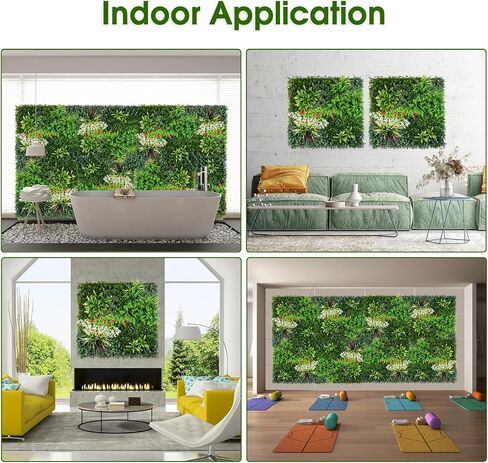 Artificial Plant Wall Panels, 40"x 40" Boxwood Hedge Wall Panels with UV Protection, Privacy Screen Fence, Greenery Wall Backdrop for Indoor Outdoor Garden Fence Backyard Decor (B0001) in Saudi Arabia
