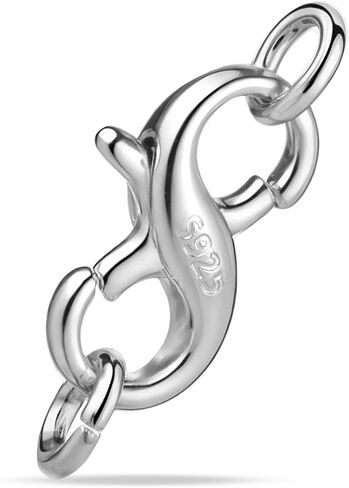 925 Sterling Silver Clasp Double Opening Lobster Claw Clasps Necklace Extender Bracelet Clasps and Closure for Jewelry Making Necklace Connector for DIY Jewelry Repair in Saudi Arabia