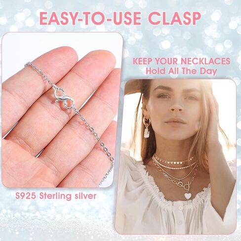 925 Sterling Silver Clasp Double Opening Lobster Claw Clasps Necklace Extender Bracelet Clasps and Closure for Jewelry Making Necklace Connector for DIY Jewelry Repair in Saudi Arabia