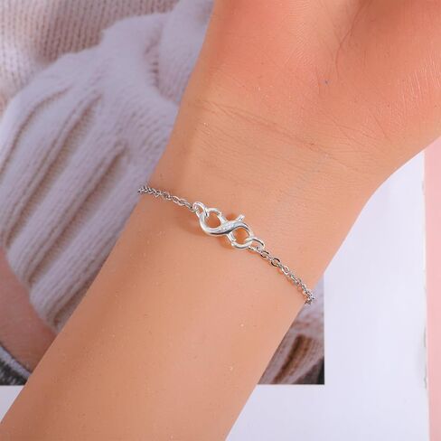925 Sterling Silver Clasp Double Opening Lobster Claw Clasps Necklace Extender Bracelet Clasps and Closure for Jewelry Making Necklace Connector for DIY Jewelry Repair in Saudi Arabia