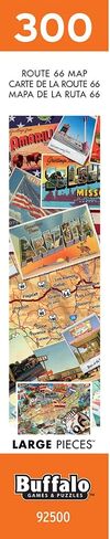 Buffalo Games - Route 66 Map - 300 Gigsaw Jigsaw Puzzle للبالغين - لغز صعب مثالي لليالي اللعبة in Saudi Arabia