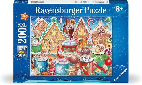 Ravensburger Sweet Christmas Treats - 200 قطعة Jigsaw Puzzle for Kids | فرحة عطلة مريحة! | أكواب دافئة من الكاكاو ، أعشاب من الفصيلة الخبازية و Gingerbread Fun | قطع متينة وصديقة للأطفال in Saudi Arabia