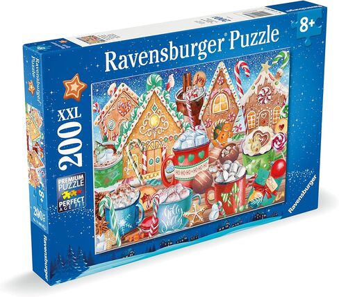 Ravensburger Sweet Christmas Treats - 200 قطعة Jigsaw Puzzle for Kids | فرحة عطلة مريحة! | أكواب دافئة من الكاكاو ، أعشاب من الفصيلة الخبازية و Gingerbread Fun | قطع متينة وصديقة للأطفال in Saudi Arabia