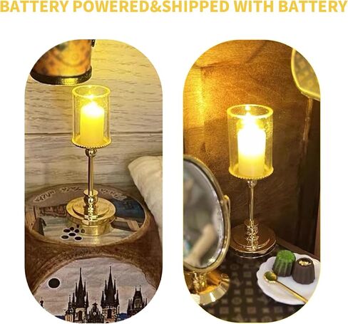 Mini Desk Lamp, 1:12 Scale Realistic Dollhouse Lights, Battery Operated DIY Craft Accessories for Dollhouses in Saudi Arabia