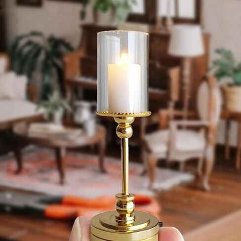 Mini Desk Lamp, 1:12 Scale Realistic Dollhouse Lights, Battery Operated DIY Craft Accessories for Dollhouses in Saudi Arabia