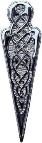 New Kilt Pin Celtie Knot Brand AAR Scottish Brass Color Antique/Chrome Finish Size 4" in Saudi Arabia