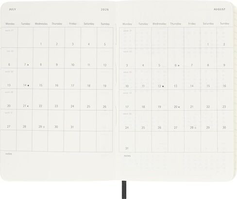 Moleskine Classic 12 Month 2026 Weekly Horizontal Planner, Soft Cover, Pocket (3.5" x 5.5"), Black, 144 pages in Saudi Arabia