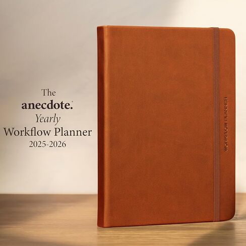 Anecdote 2026 Planner: 52 Week Daily Planner, Yearly, Monthly & Weekly Workflow for Planning Your Success – Vegan Leather Hardcover, Start Anytime & Achieve your Goals - Olive Green in Kuwait