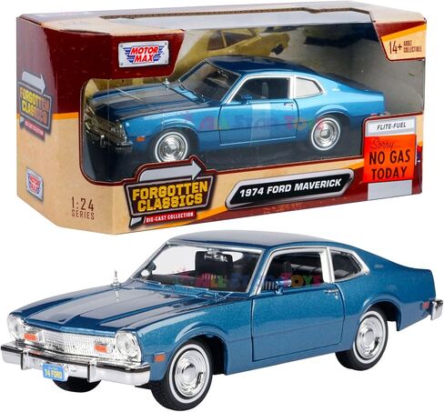 1974 لـ Ford Maverick 1:24 Scale Diecast Replica Model by Motormax Forgetten Classics Series 79042 73326 Yellow in Kuwait