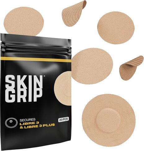 رقع Skin Grip CGM لـ Freestyle Libre 3 (20 قطعة)، مقاومة للماء والعرق لمدة 10-14 يومًا، شريط لاصق مقطوع مسبقًا، حماية مستمرة لمراقبة الجلوكوز (وردي) in Kuwait