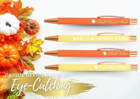 InnoBeta Fall Gifts for Women, Ballpoint Pen Set of 4, Gift Ideas for Fall Lovers, Autumn Lovers, Fall Sweet Fall in Saudi Arabia