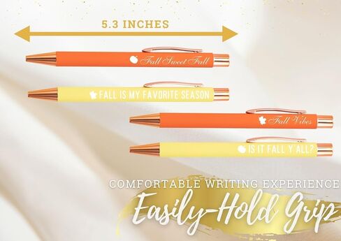 InnoBeta Fall Gifts for Women, Ballpoint Pen Set of 4, Gift Ideas for Fall Lovers, Autumn Lovers, Fall Sweet Fall in Saudi Arabia