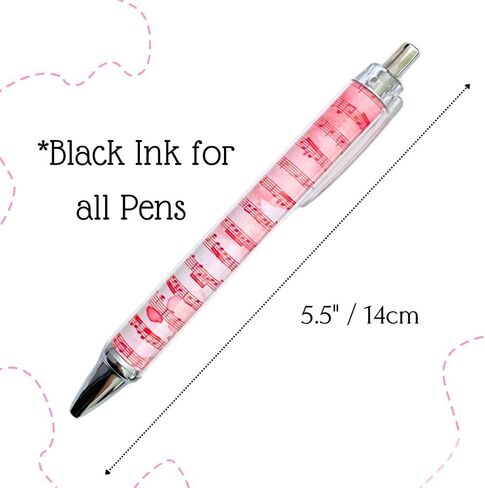 Music Pens 10 PC Unique Musical Party Favor Teacher Gift Romantic Themed Office Supplies Classroom Piano Enthusiasts Musician Cool Stationery Rainbow Vibes Bulk Perfect for Student Journals in Saudi Arabia