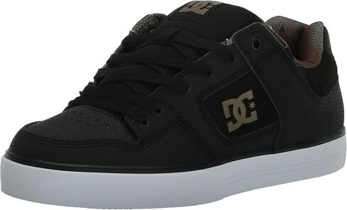 DC Men's Pure Low Top Lace Up Casual Skate Shoe Sneaker, Black Denim, 8 in Kuwait